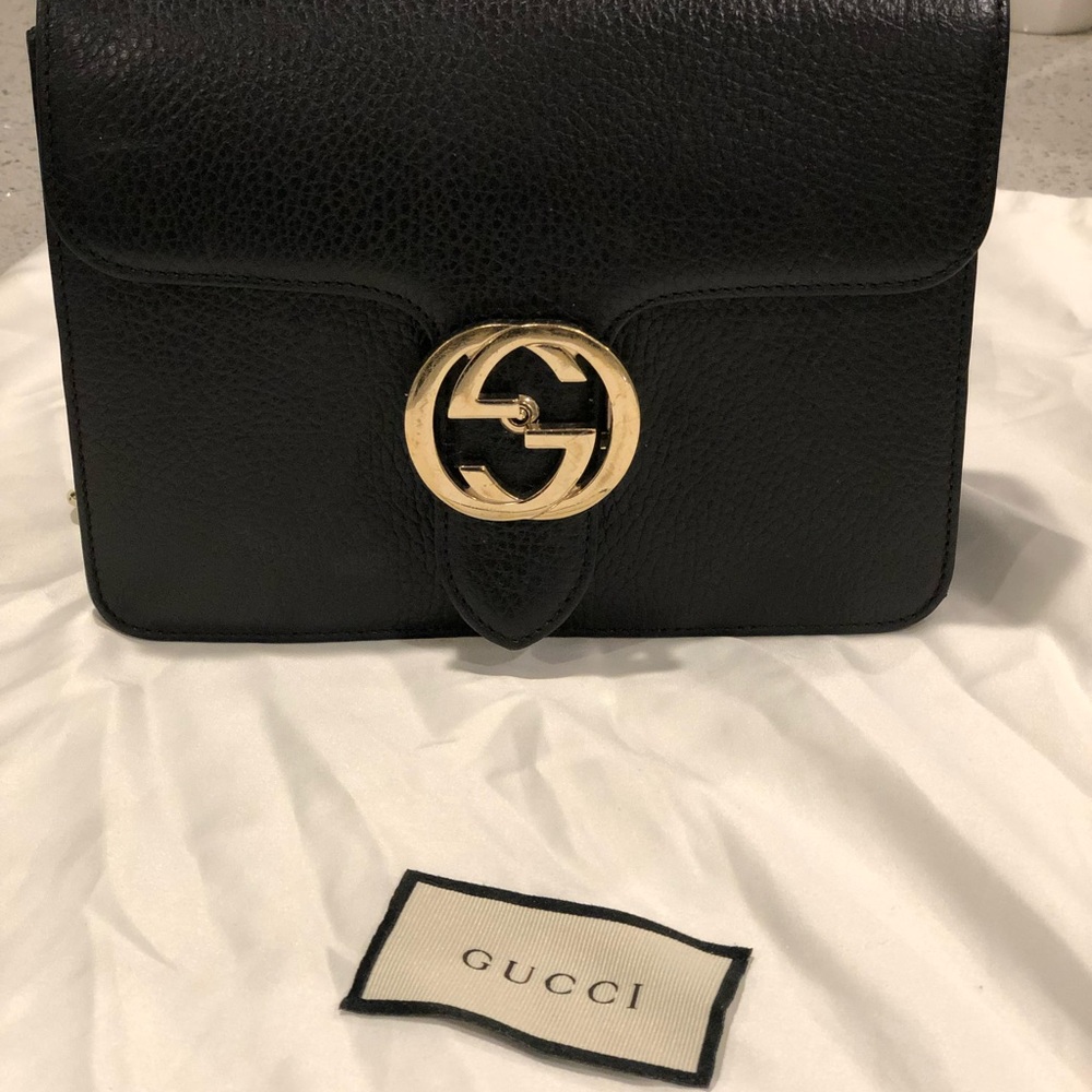 Authentic Gucci Small Interlocking G Shoulder Bag - image 2